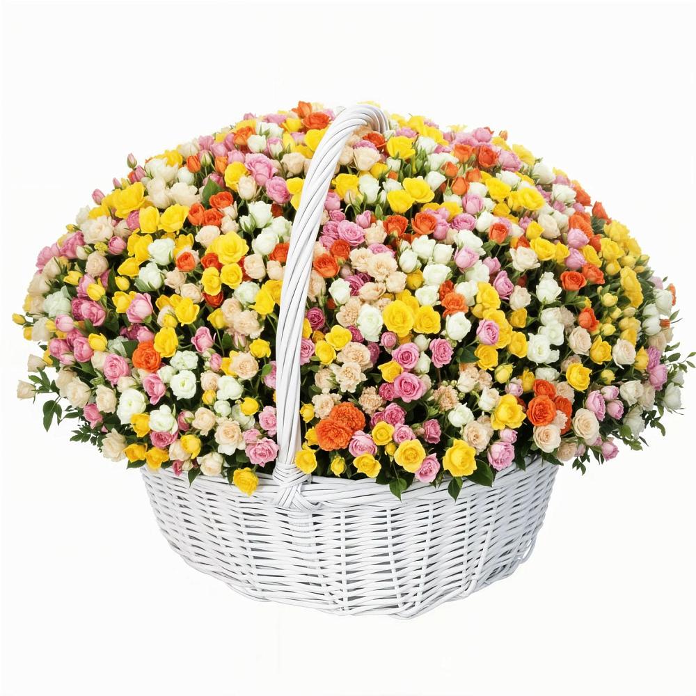 Премиум корзина Кустовых Роз в Грибки Премиум букет из: Розы в Грибки