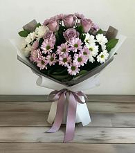 Букет цветов из:  Хризантемы и Розы #REPLACE_PRED# Грибки