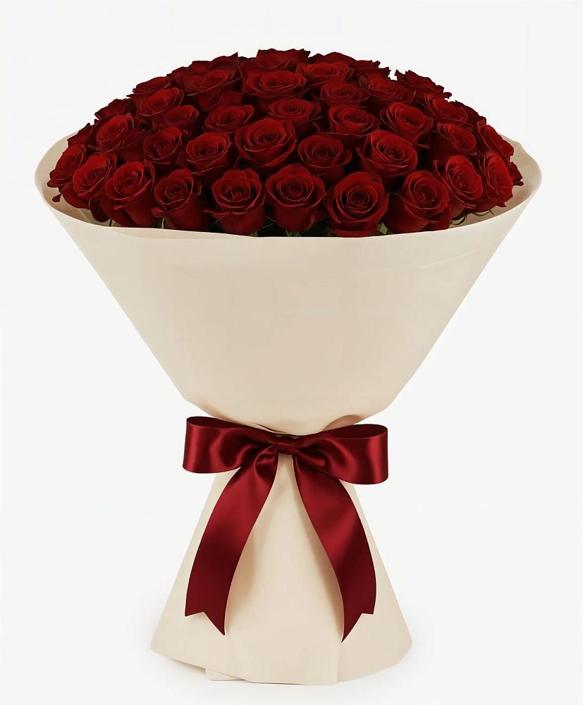 Букет 101 Бордовая роза Блэк Бакарра в Грибки